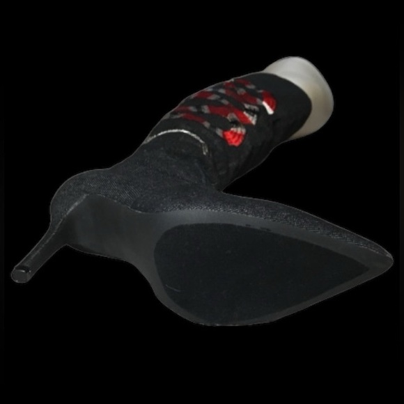 CAPE ROBBIN BLACK DENIM SNAKE THIGH-HIGH BOOTS! - Picture 6 of 15